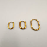 Créoles Oblong lisses x2