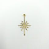 Etoile tige en acier/doré