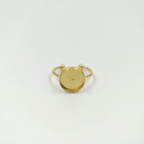 Bague plateau avec rebord