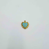 Cœur émaillé avec croix (20x14mm)