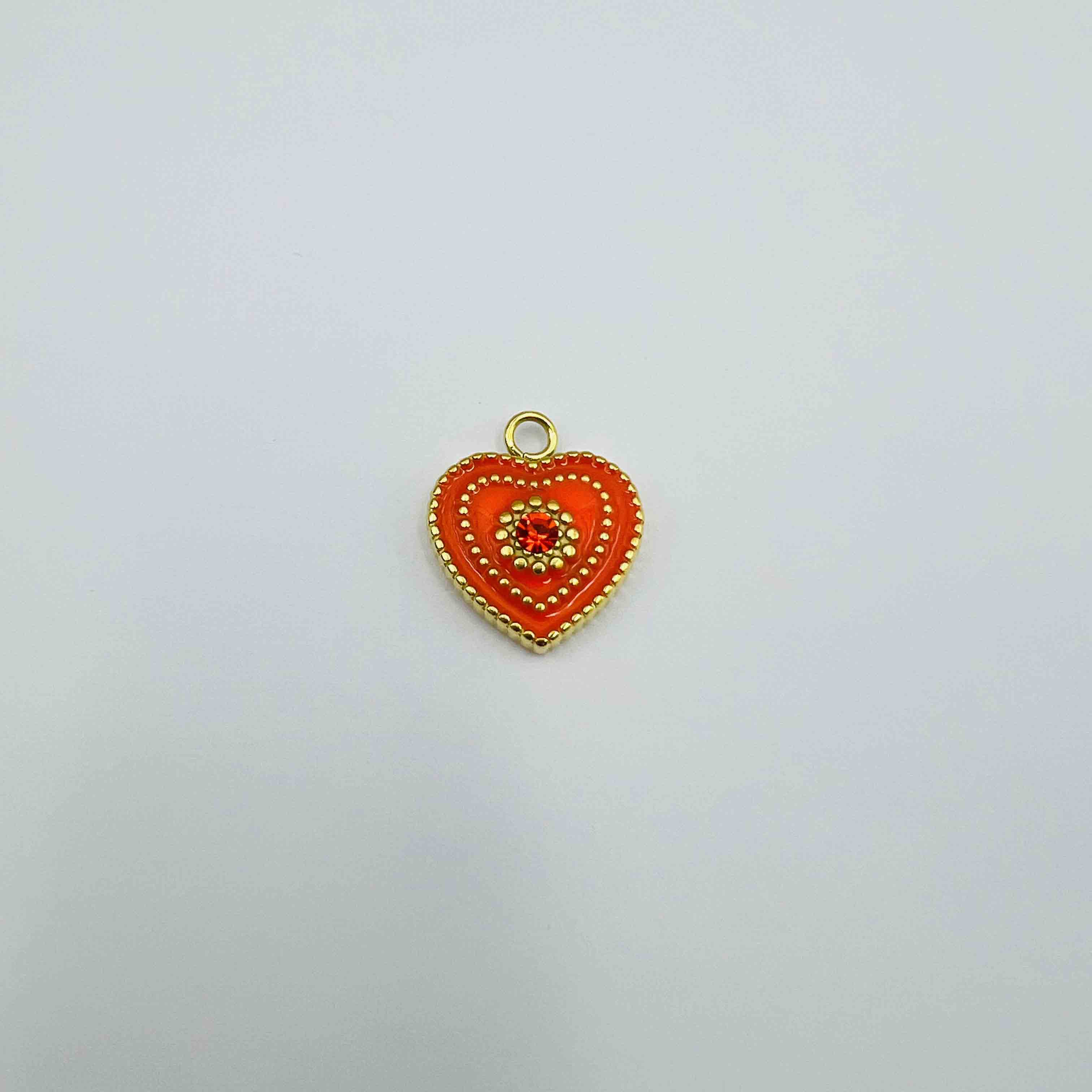 Cœur superposé émaillé (19x19mm)