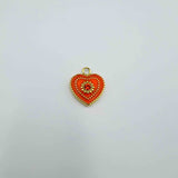 Cœur superposé émaillé (19x19mm)