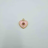 Cœur superposé émaillé (19x19mm)