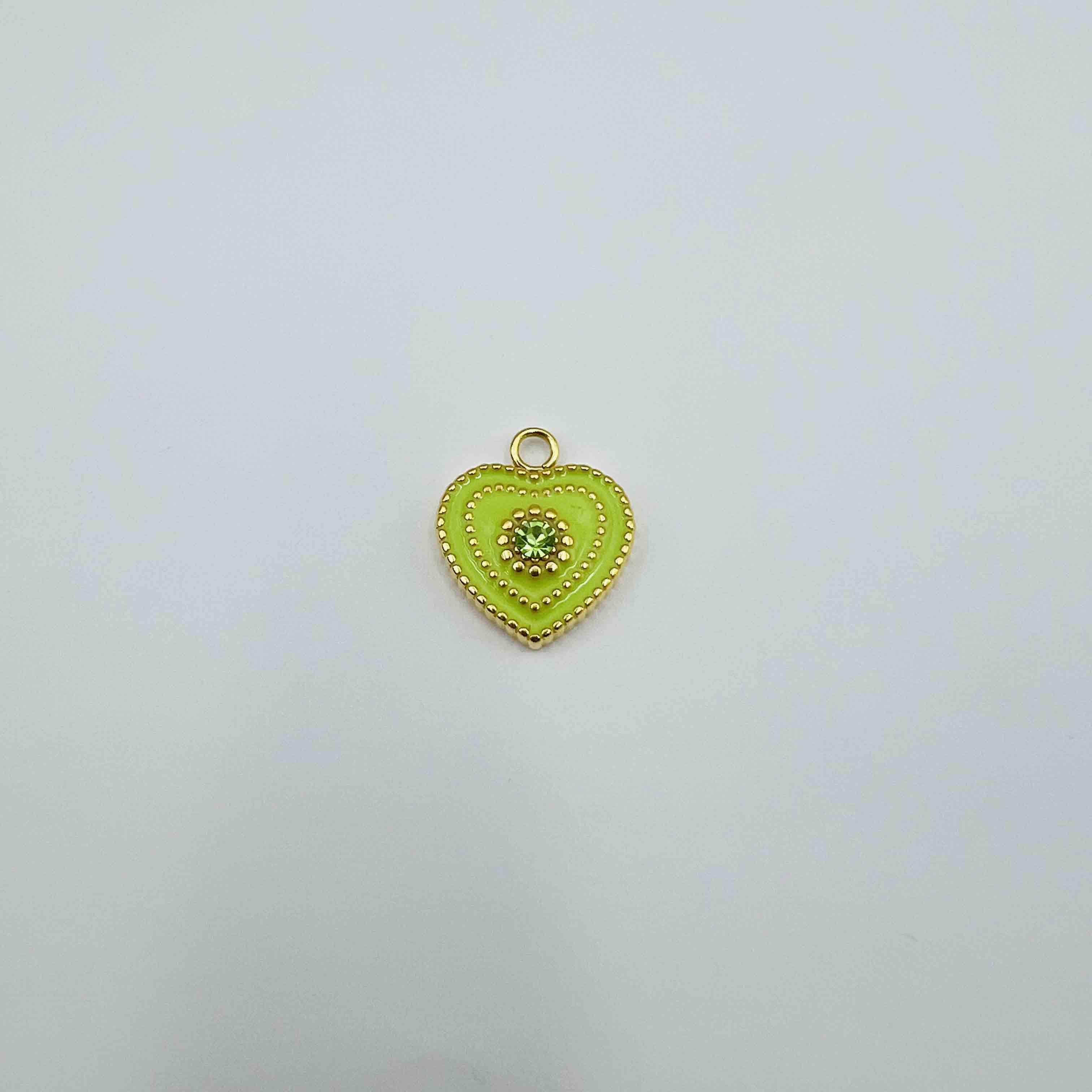 Cœur superposé émaillé (19x19mm)