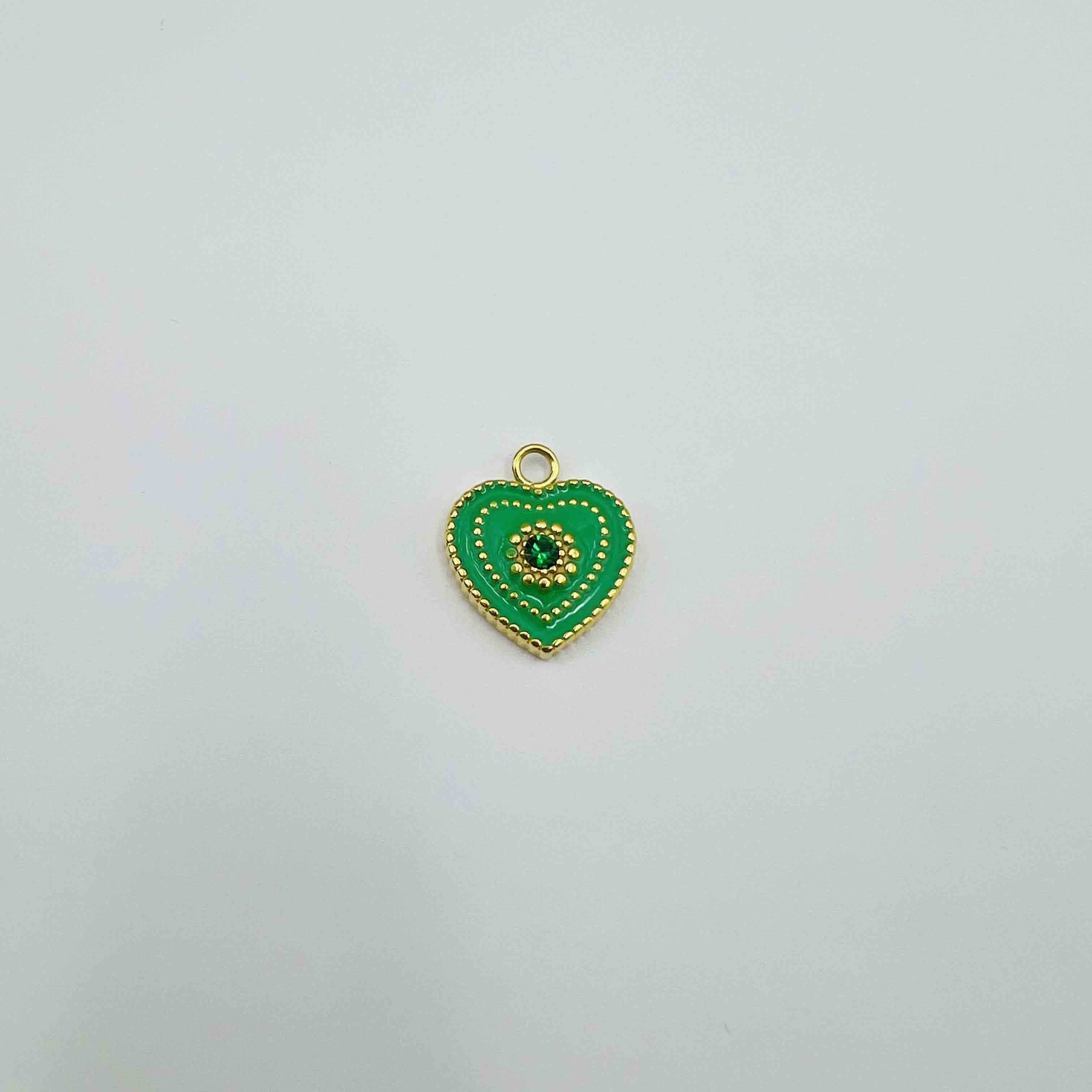 Cœur superposé émaillé (19x19mm)