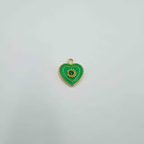 Cœur superposé émaillé (19x19mm)