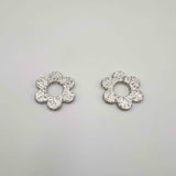 Fleur acétate pailletée x2