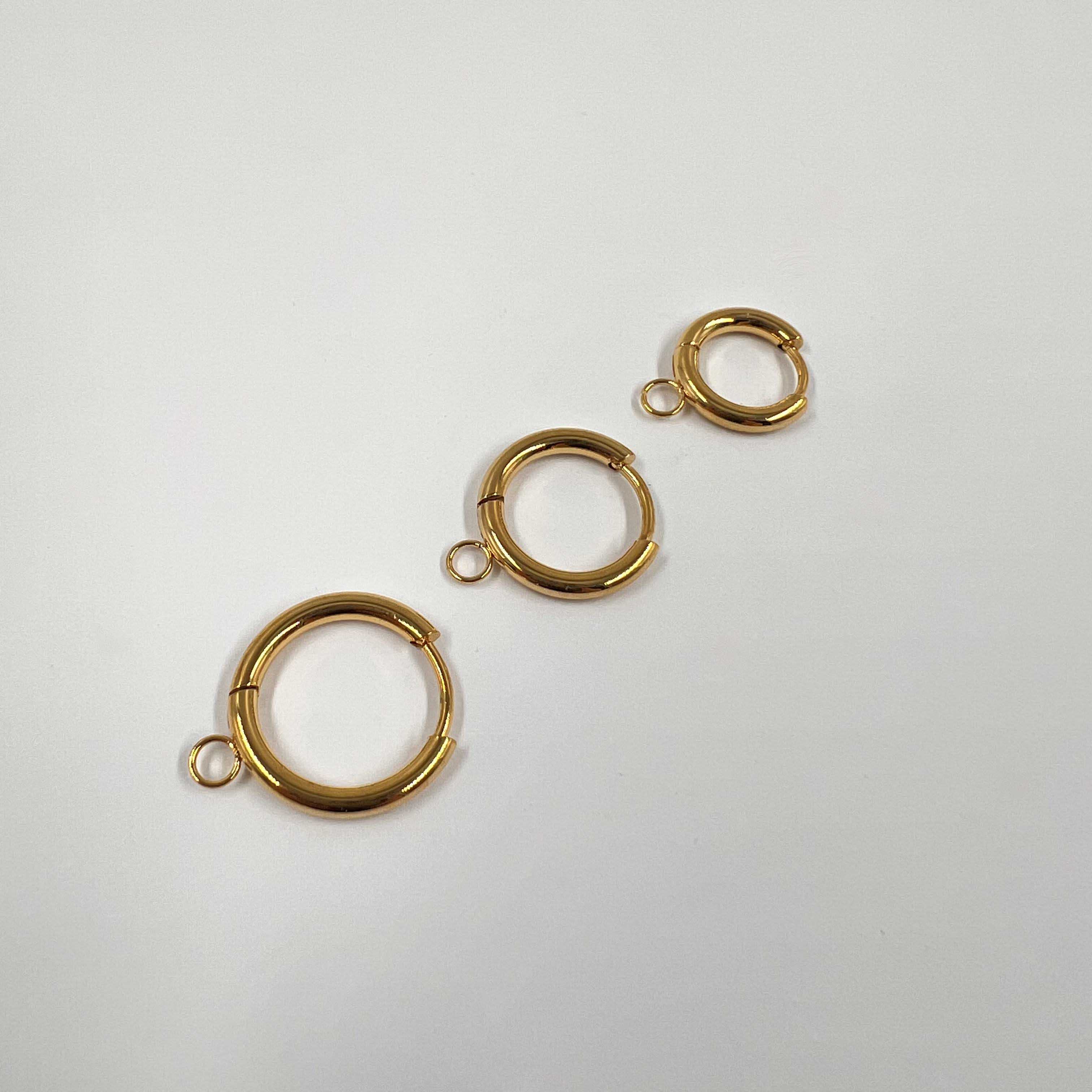 Créoles lisses avec boucle x2