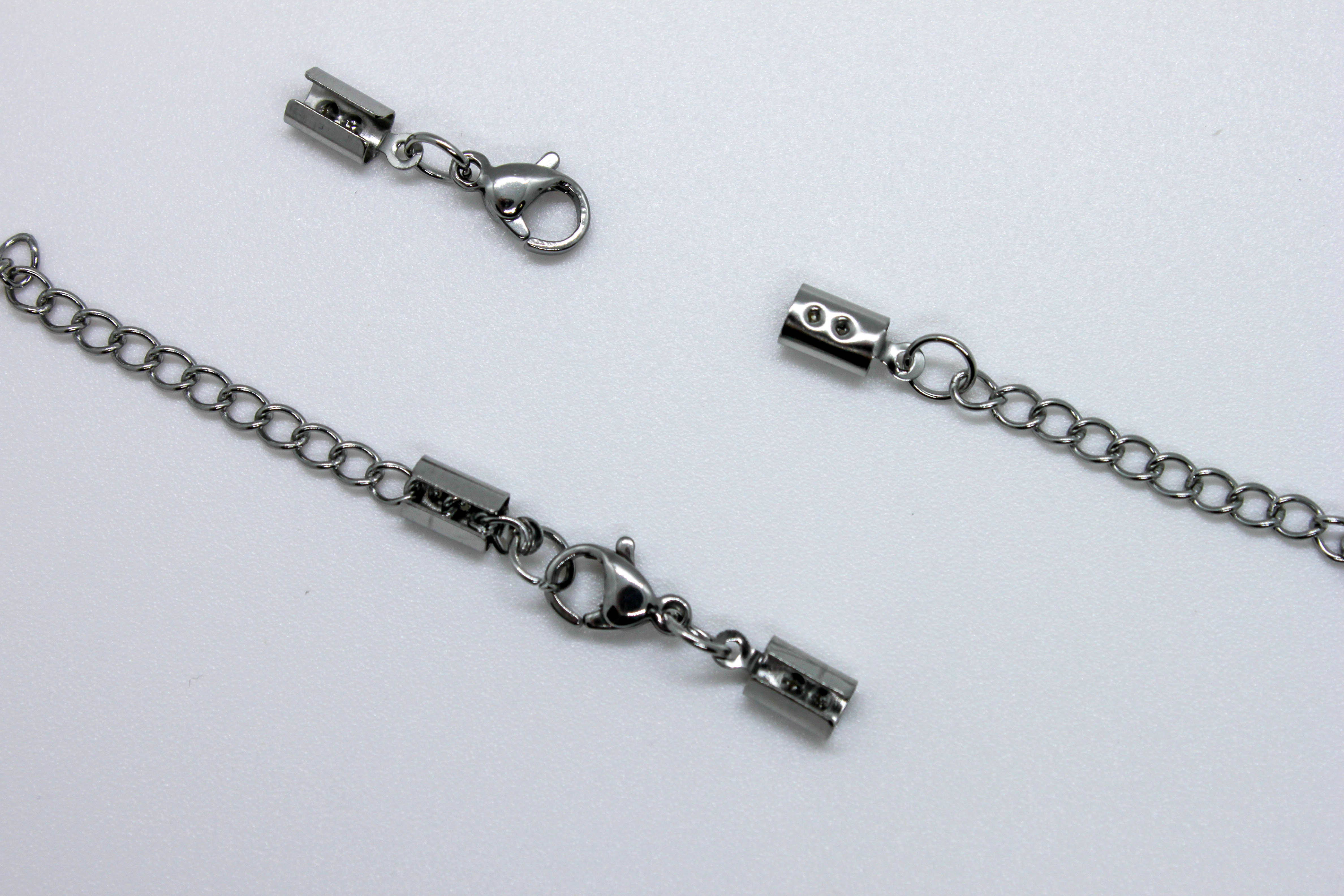 Fermoir mousqueton avec rallonge acier