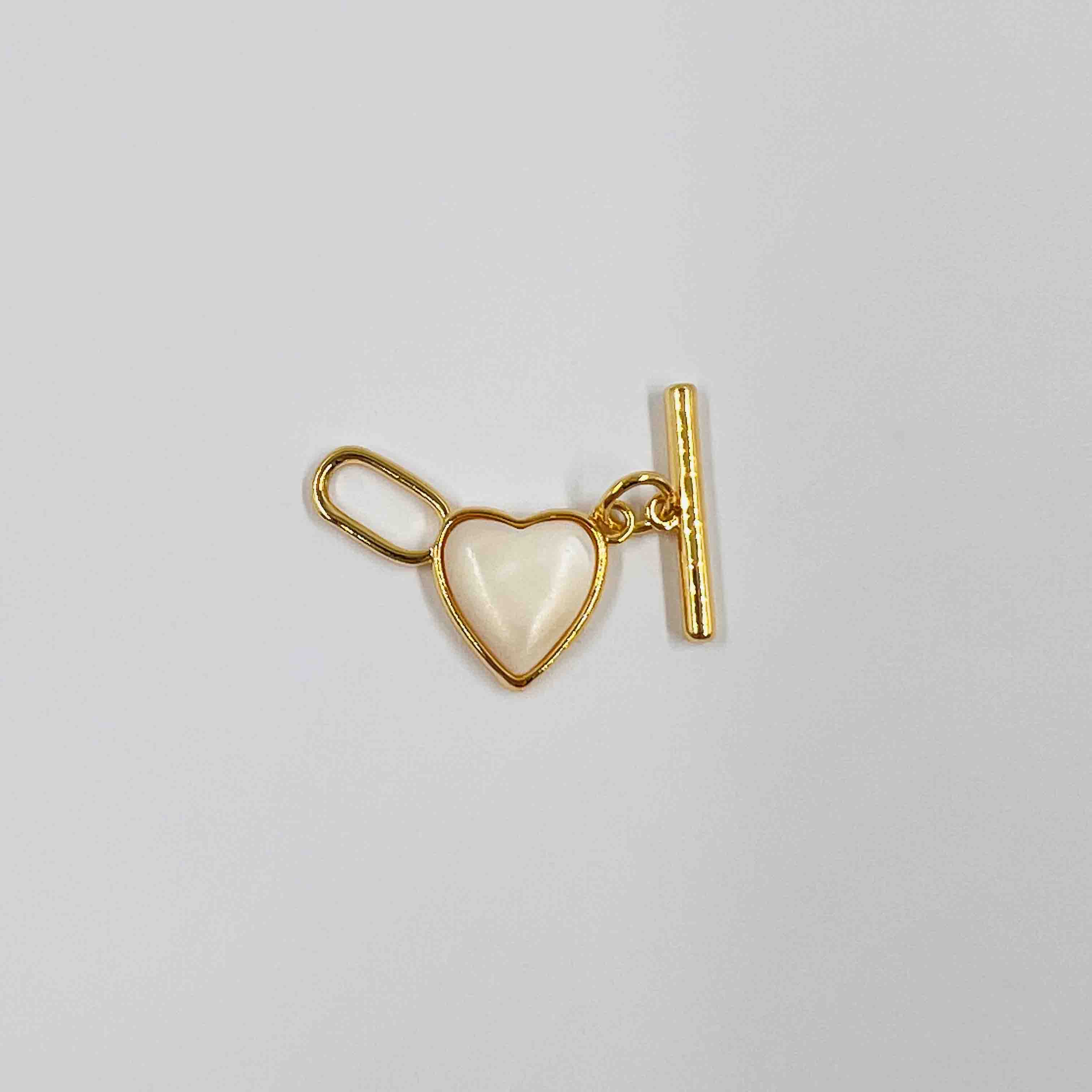 Fermoir cœur nacre