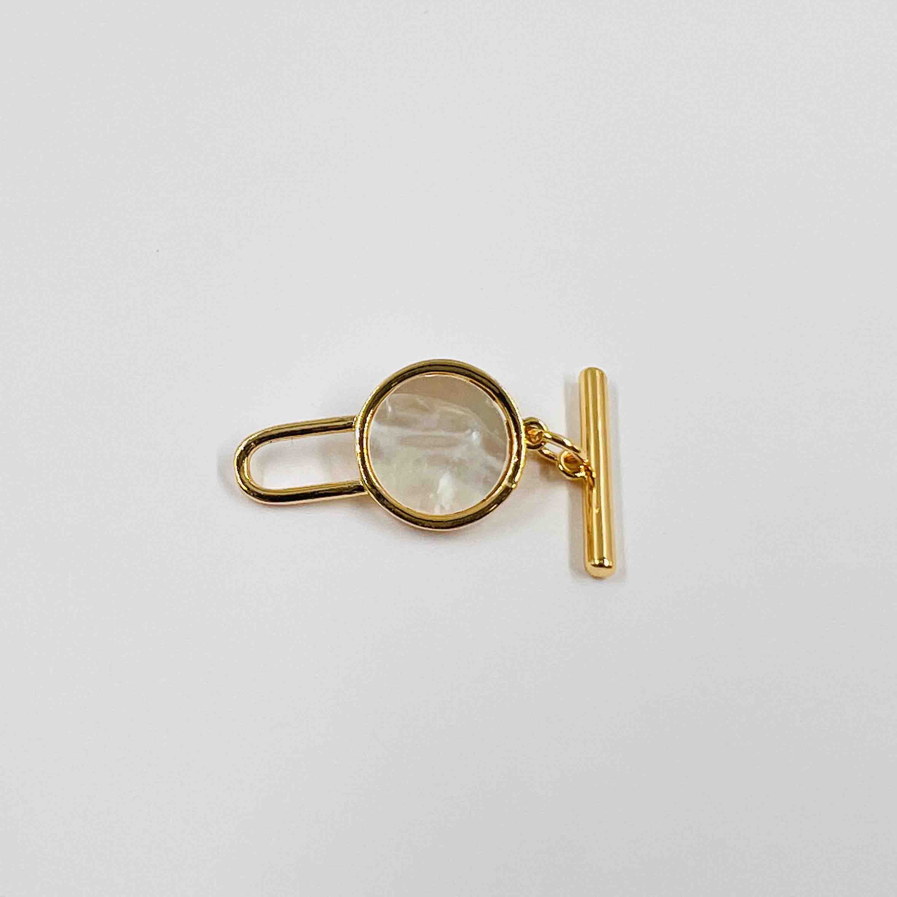 Fermoir pastille nacre