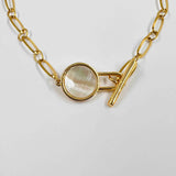 Fermoir pastille nacre