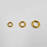 Fermoir rond acier doré