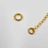 Fermoir rond acier doré