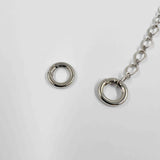 Fermoir rond acier argenté