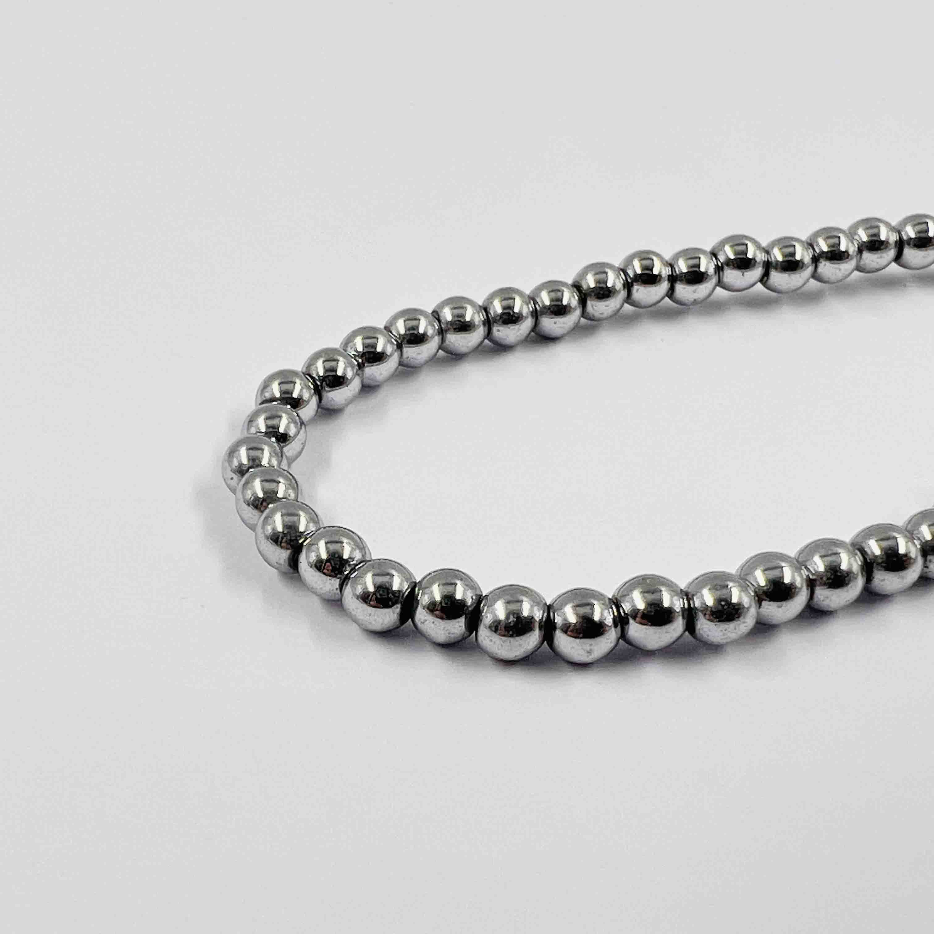 Boule hématite argentée