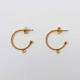 Créoles semi-ouvertes torsadées avec boucle