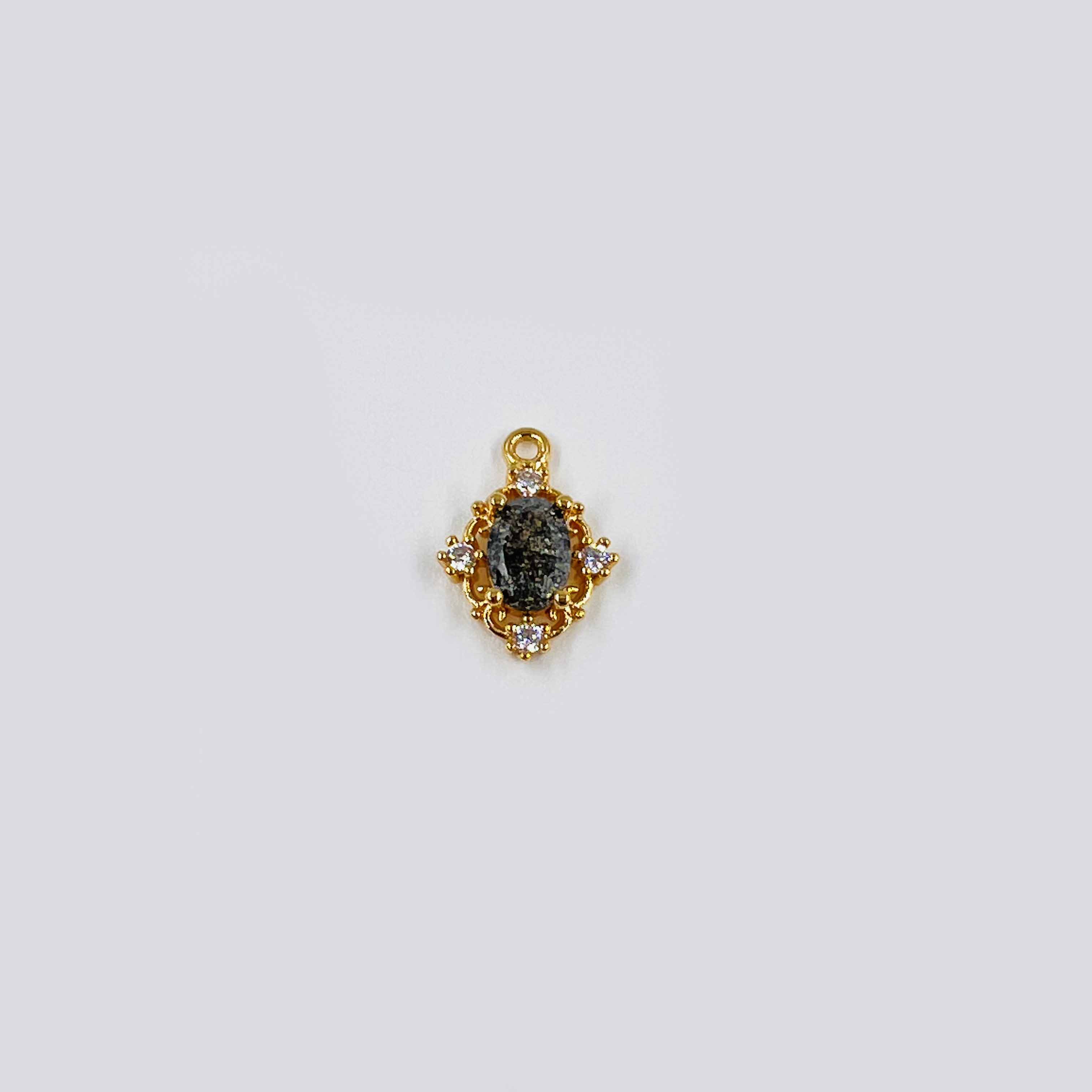 Pendentif coloré ovale