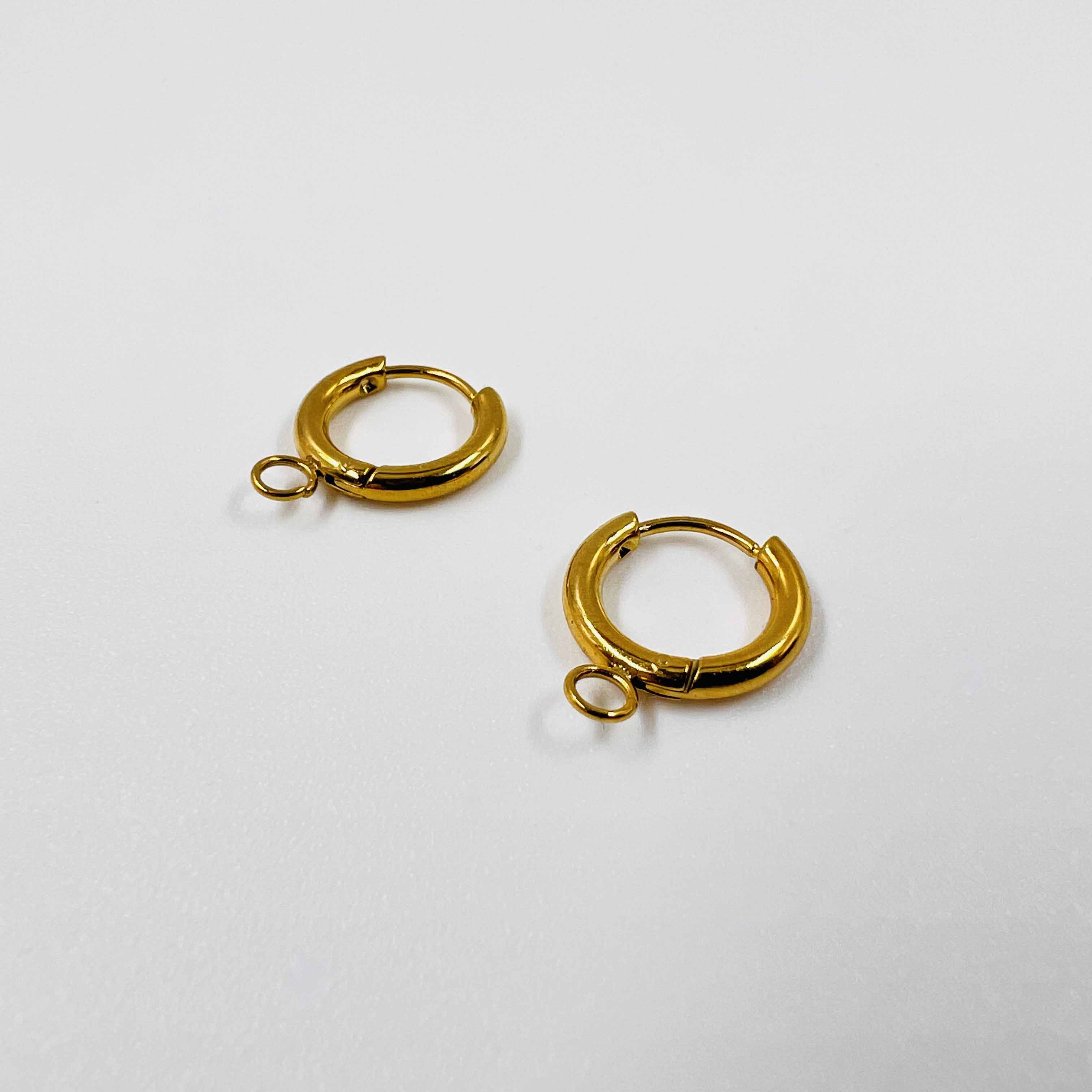 Créoles lisses avec boucle x2