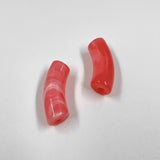 Perles tube L "Marbré" 34mm x5