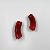 Perles tube L "Marbré" 34mm x5