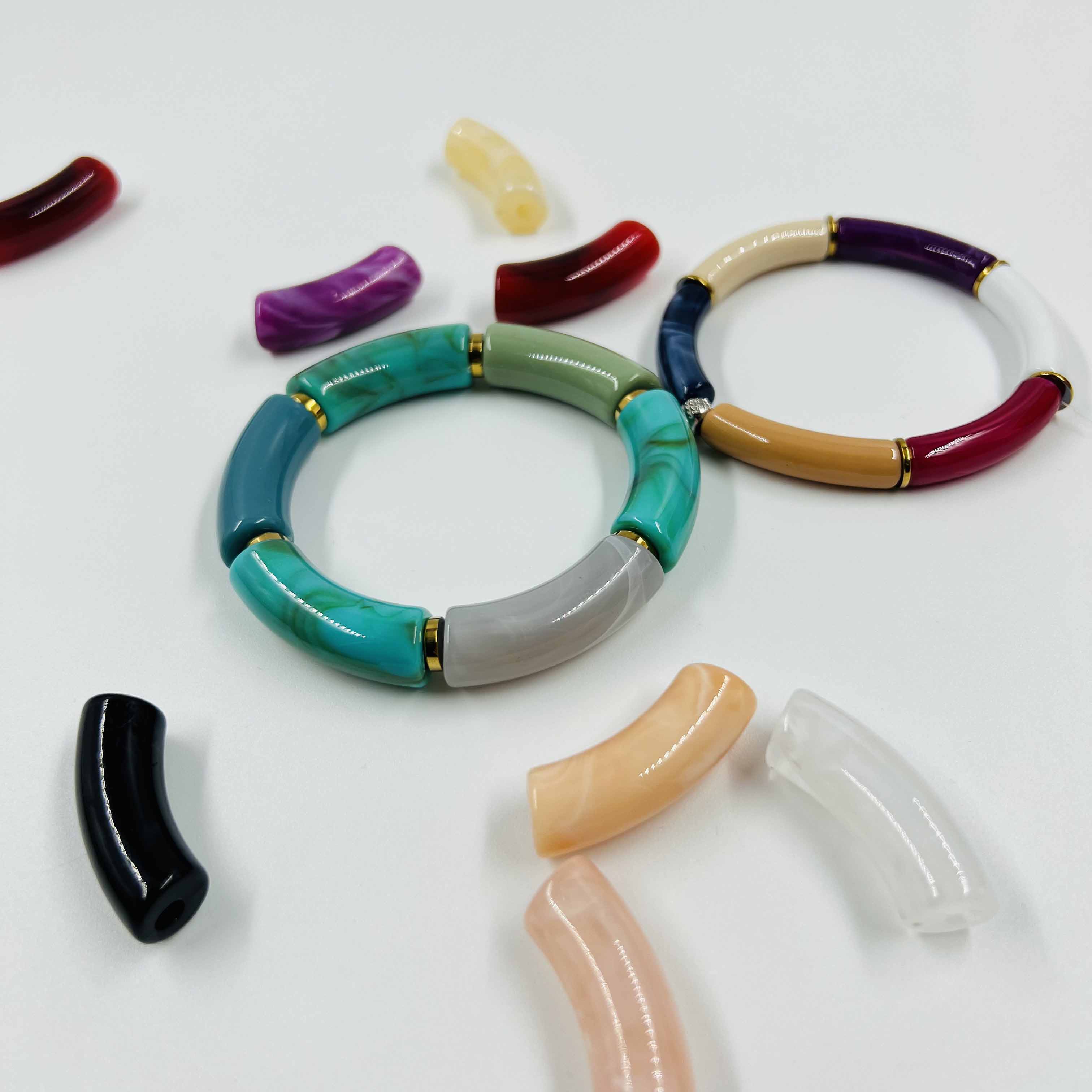 Perles tube L 34mm x5