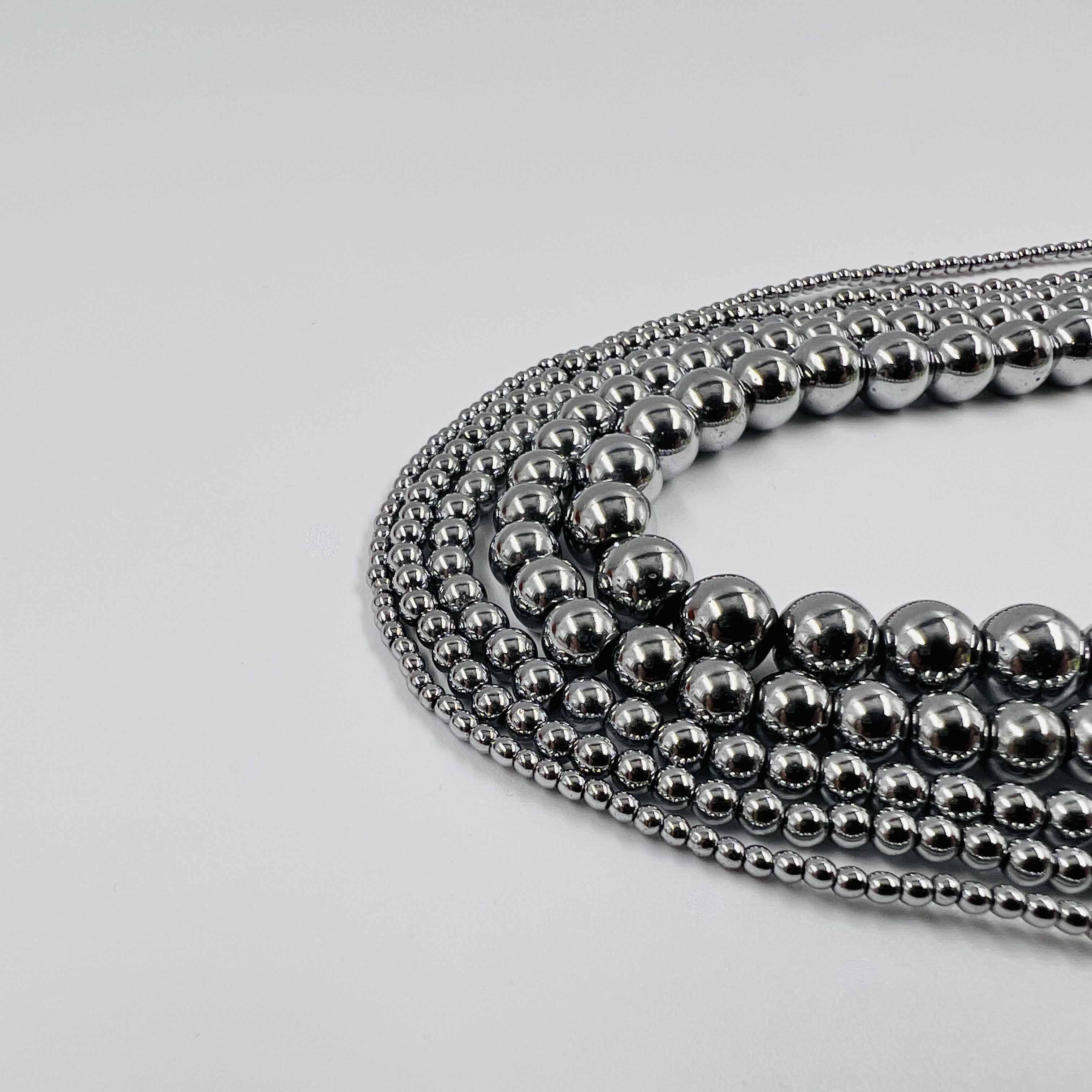 Boule hématite argentée