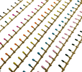 Chaine dorée bélière émaillé - plusieurs coloris