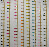 Chaine dorée bélière émaillé - plusieurs coloris