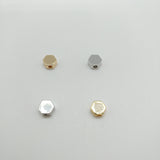 Perle plate hexagonale x5