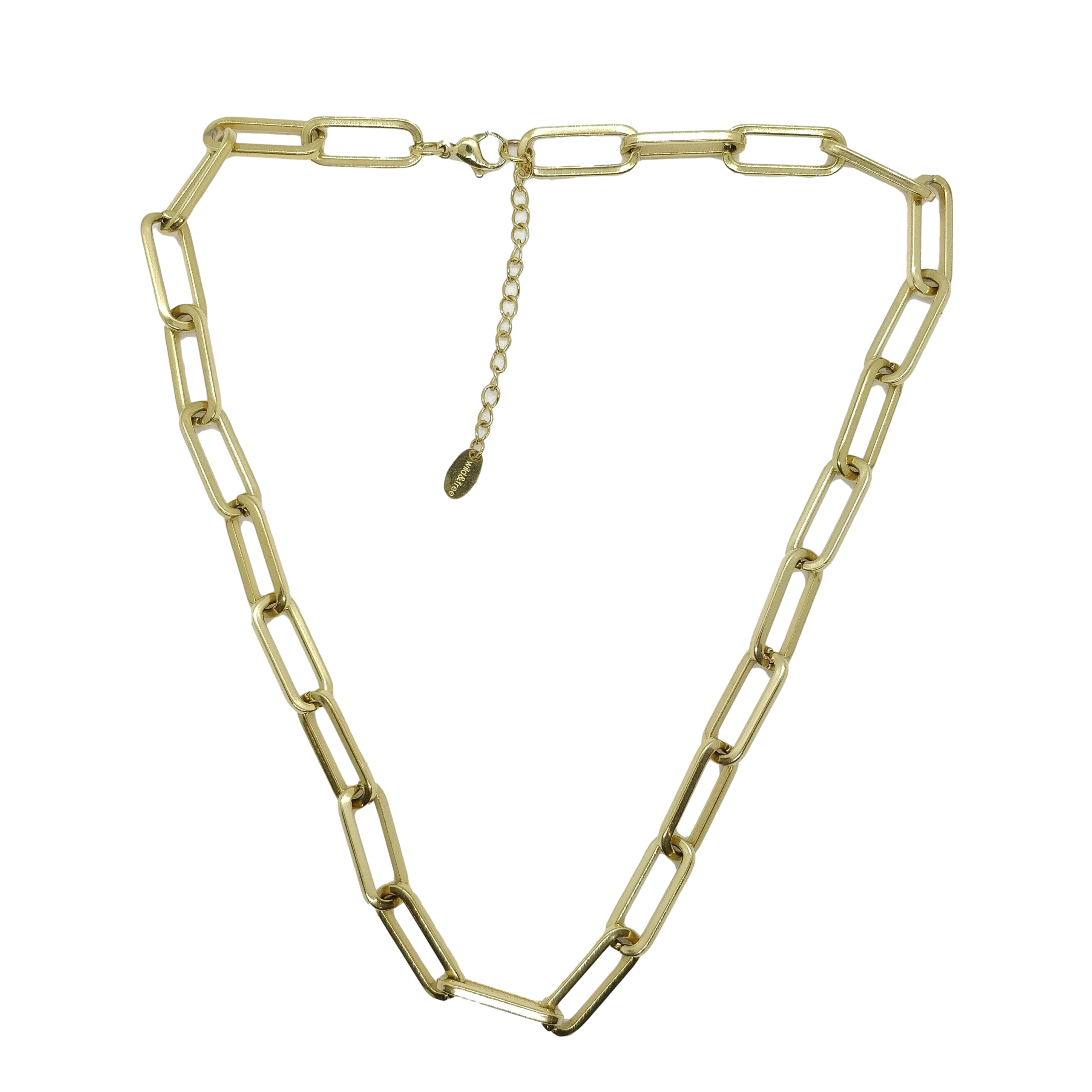 Collier maille trombone épaisse