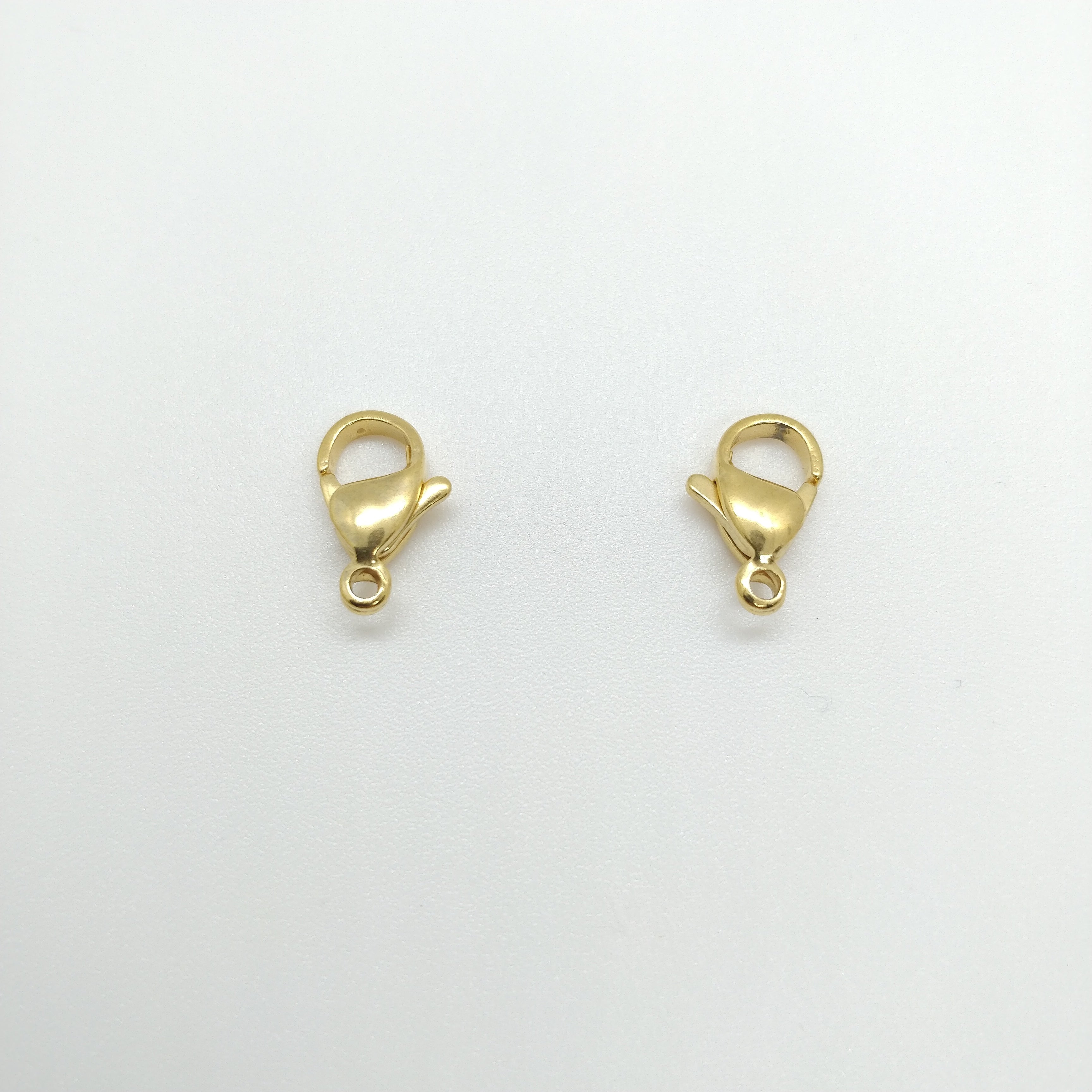 Fermoir mousqueton doré x2