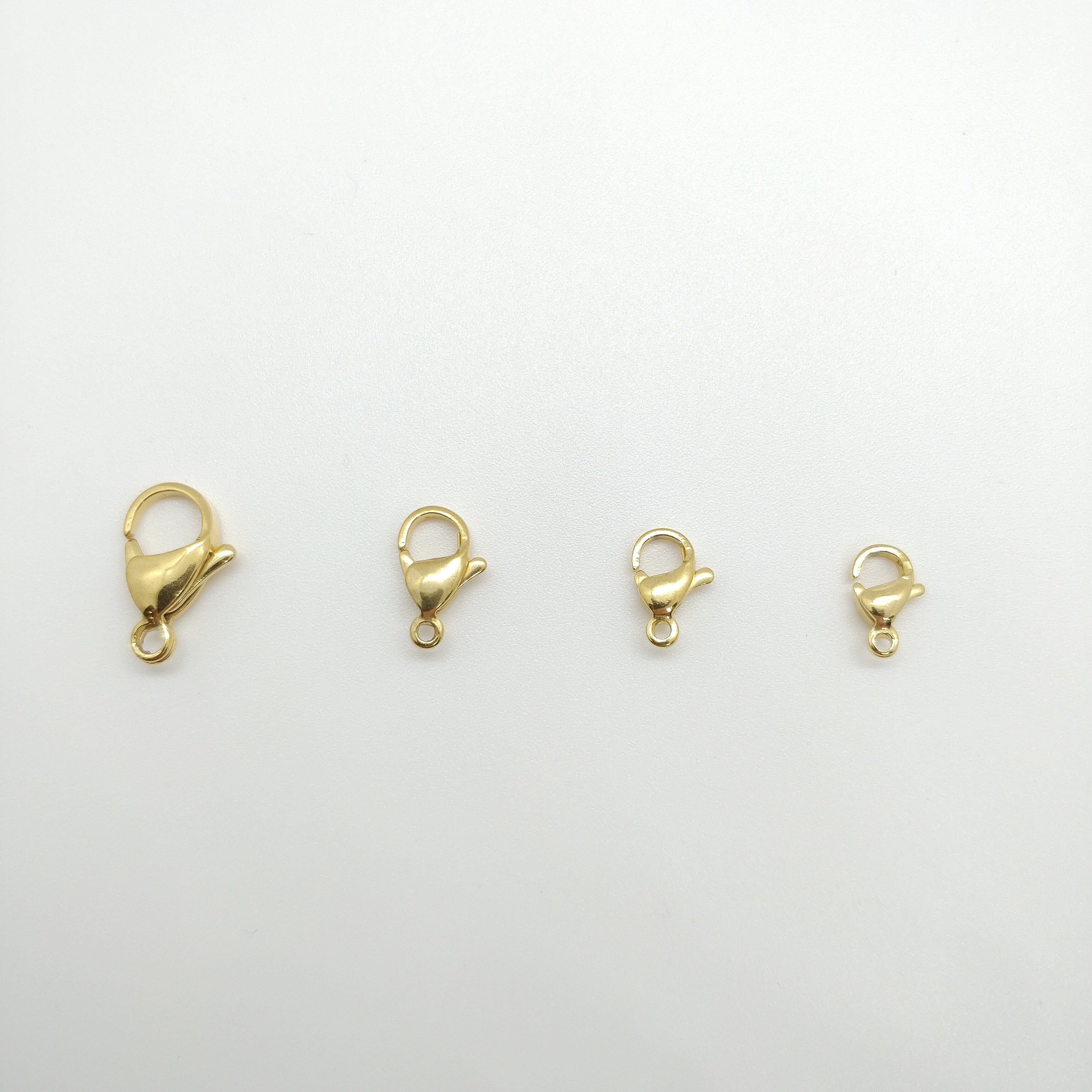 Fermoir mousqueton doré x2