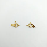 Fermoir à ressort doré x2