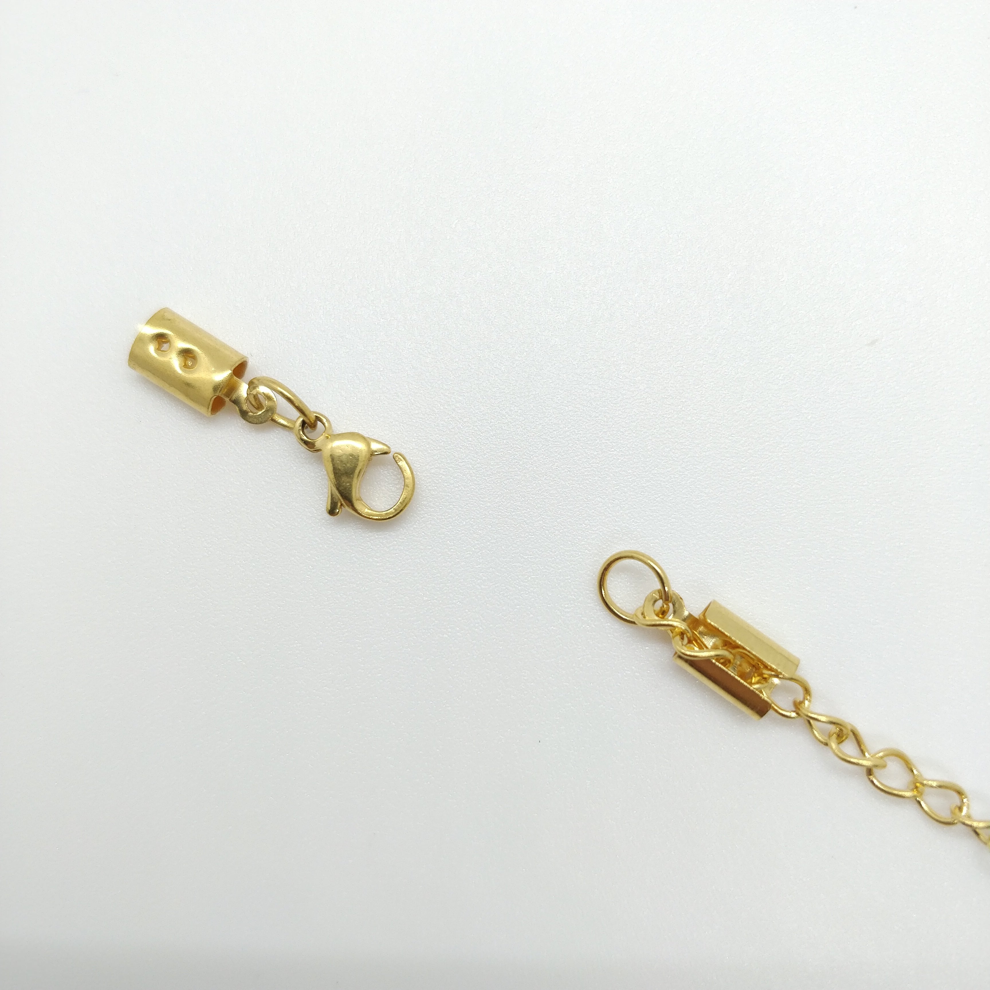 Fermoir mousqueton avec rallonge doré