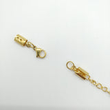 Fermoir mousqueton avec rallonge doré