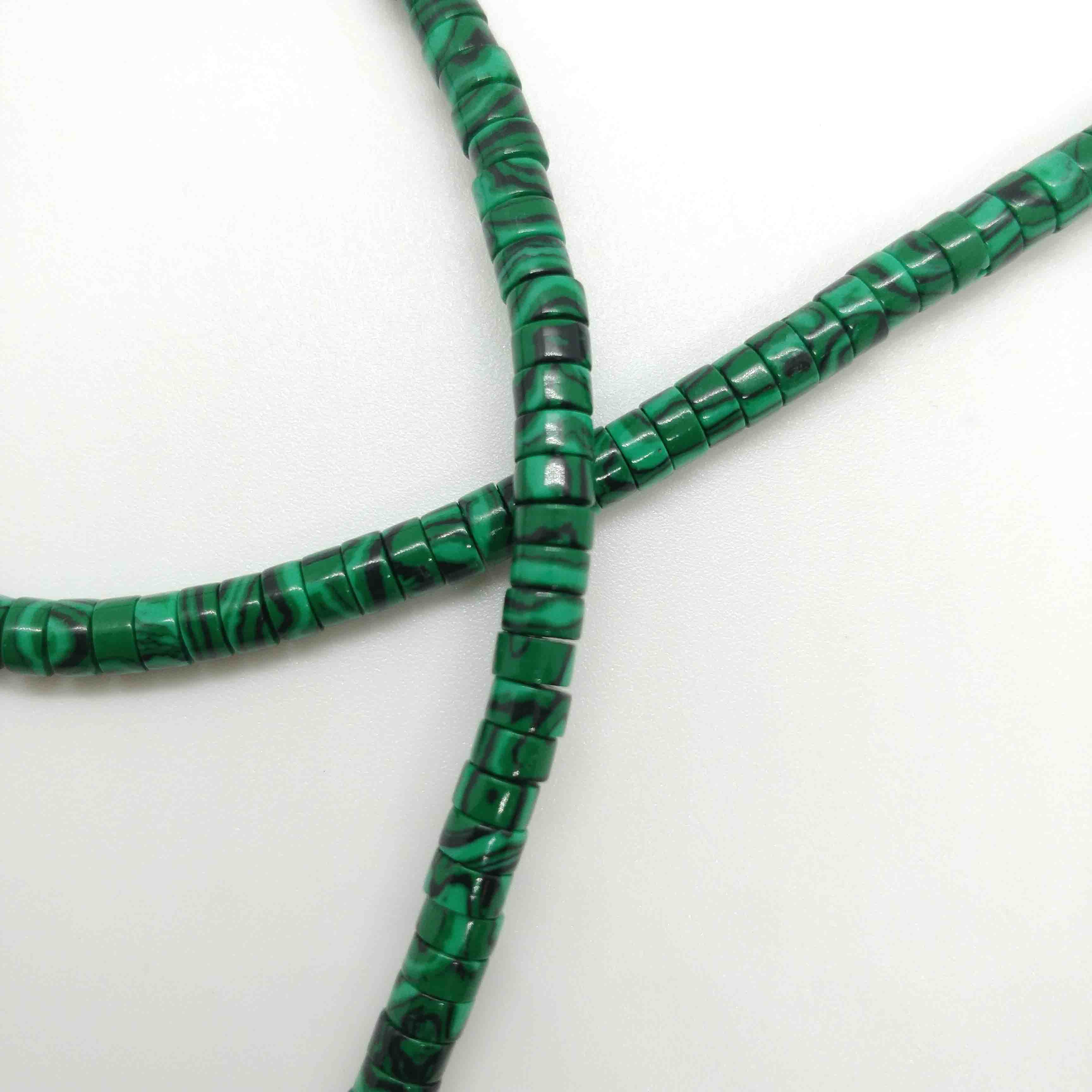 Perles Heishi en pierre 5mm - plusieurs coloris