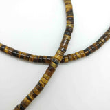 Perles Heishi en pierre 5mm - plusieurs coloris