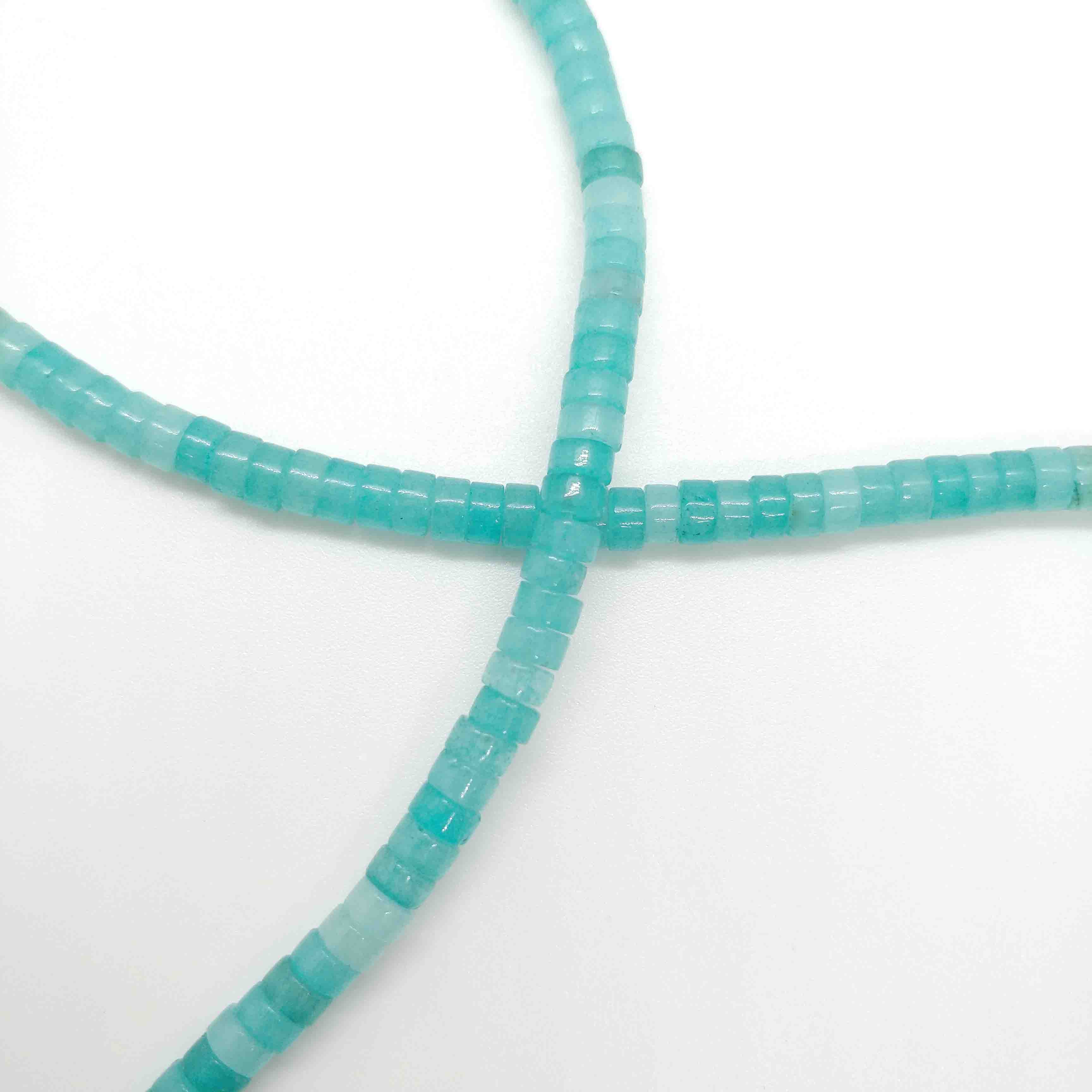 Perles Heishi en pierre 5mm - plusieurs coloris