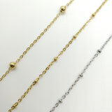 Chaîne bille - maille ovale