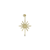 Etoile tige en acier/doré