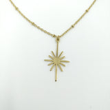 Etoile tige en acier/doré