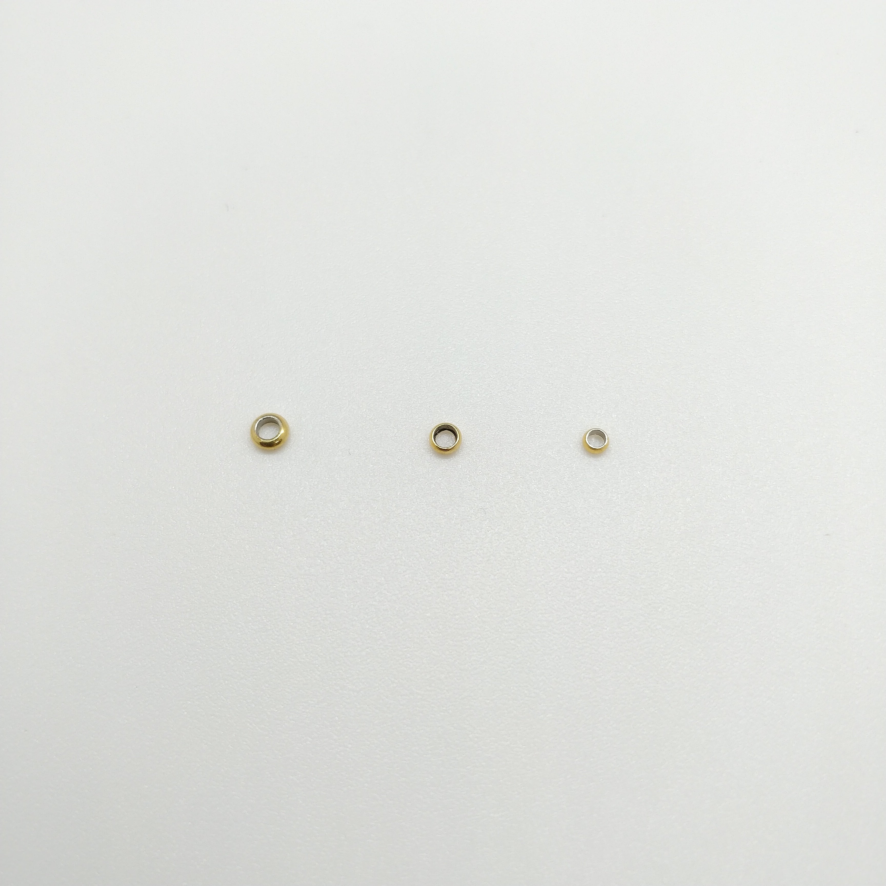 Perles à écraser acier doré x20