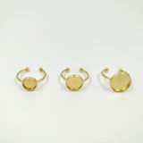 Bague plateau avec rebord