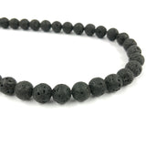 Perles de lave naturelle noire