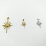 Etoile tige en acier/doré