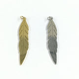 Plume longue acier/doré