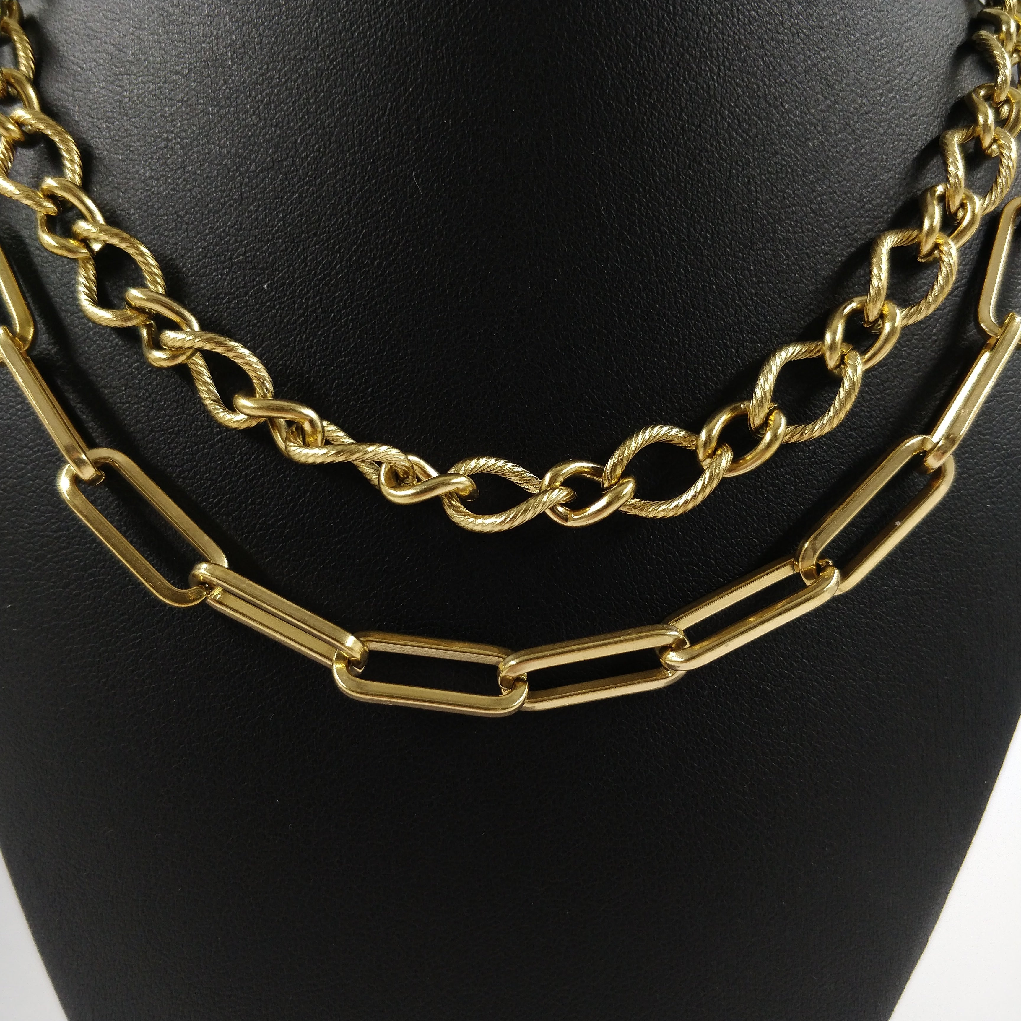 Collier maille trombone épaisse