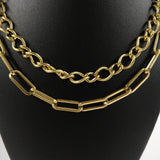 Collier maille trombone épaisse