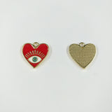 Cœur rouge avec œil